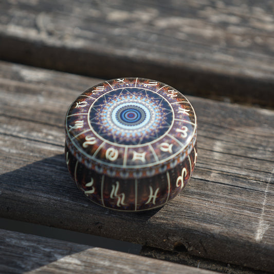 Homemade Lotion Bar in colorful tin - Special Edition (circle-mystique)