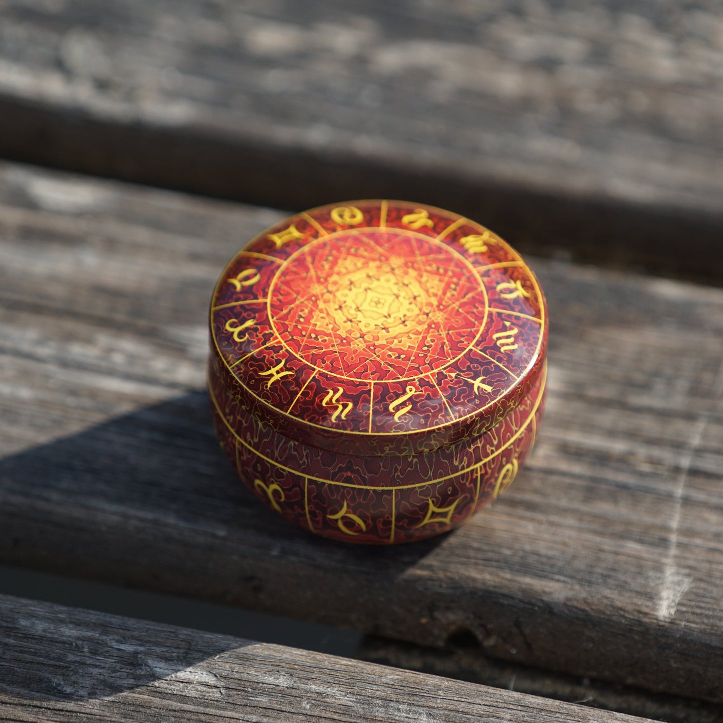 Homemade Lotion Bar in colorful tin - Special Edition (fire-mystique)