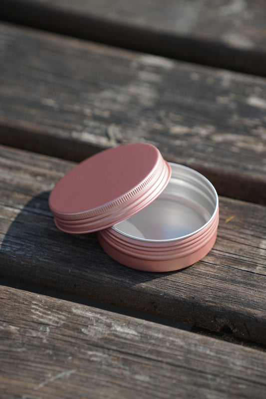 Homemade Lotion Bar in colorful tin - Rose Tin - Ideal for travel