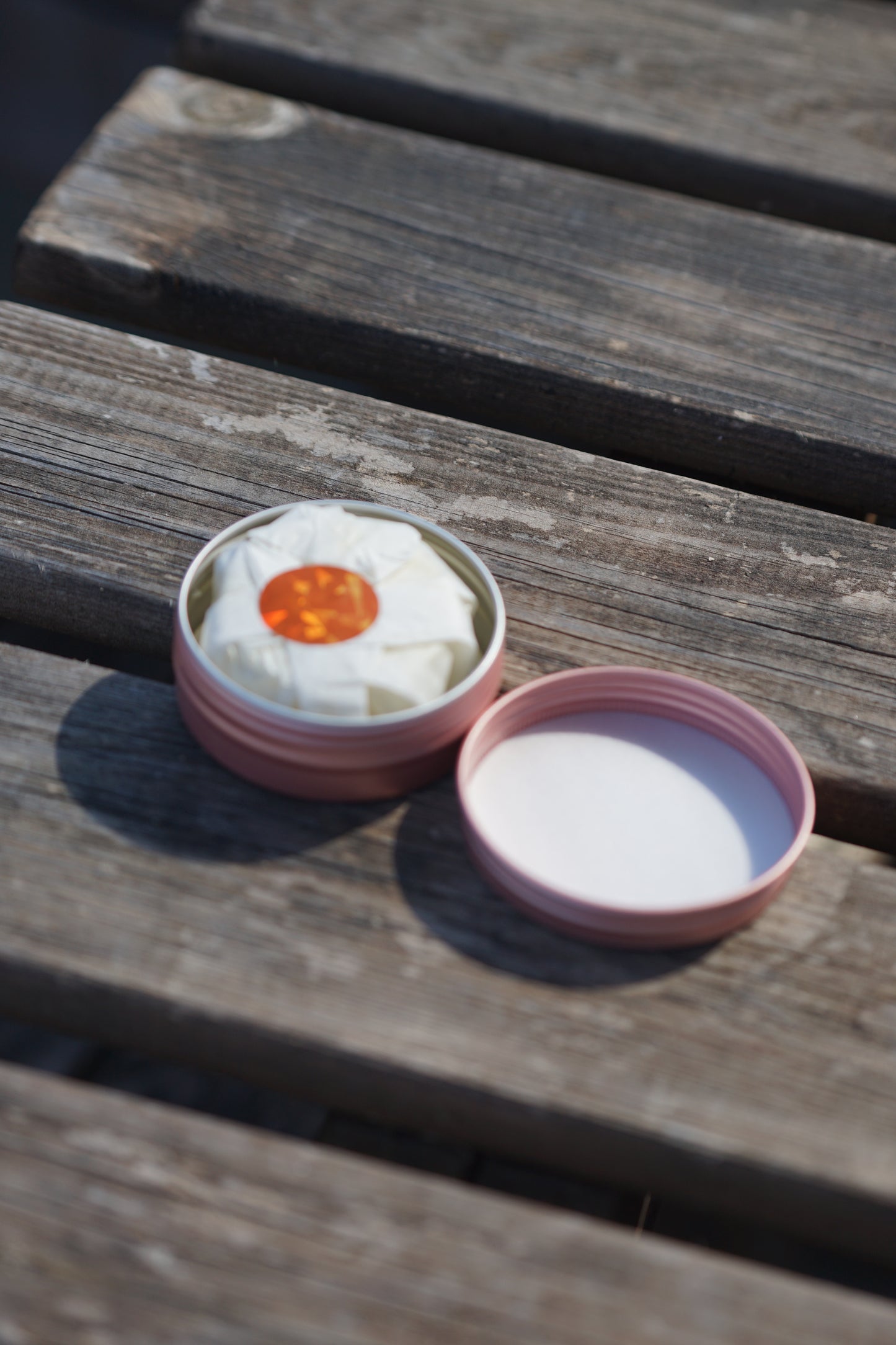 Homemade Lotion Bar in colorful tin - Rose Tin - Ideal for travel